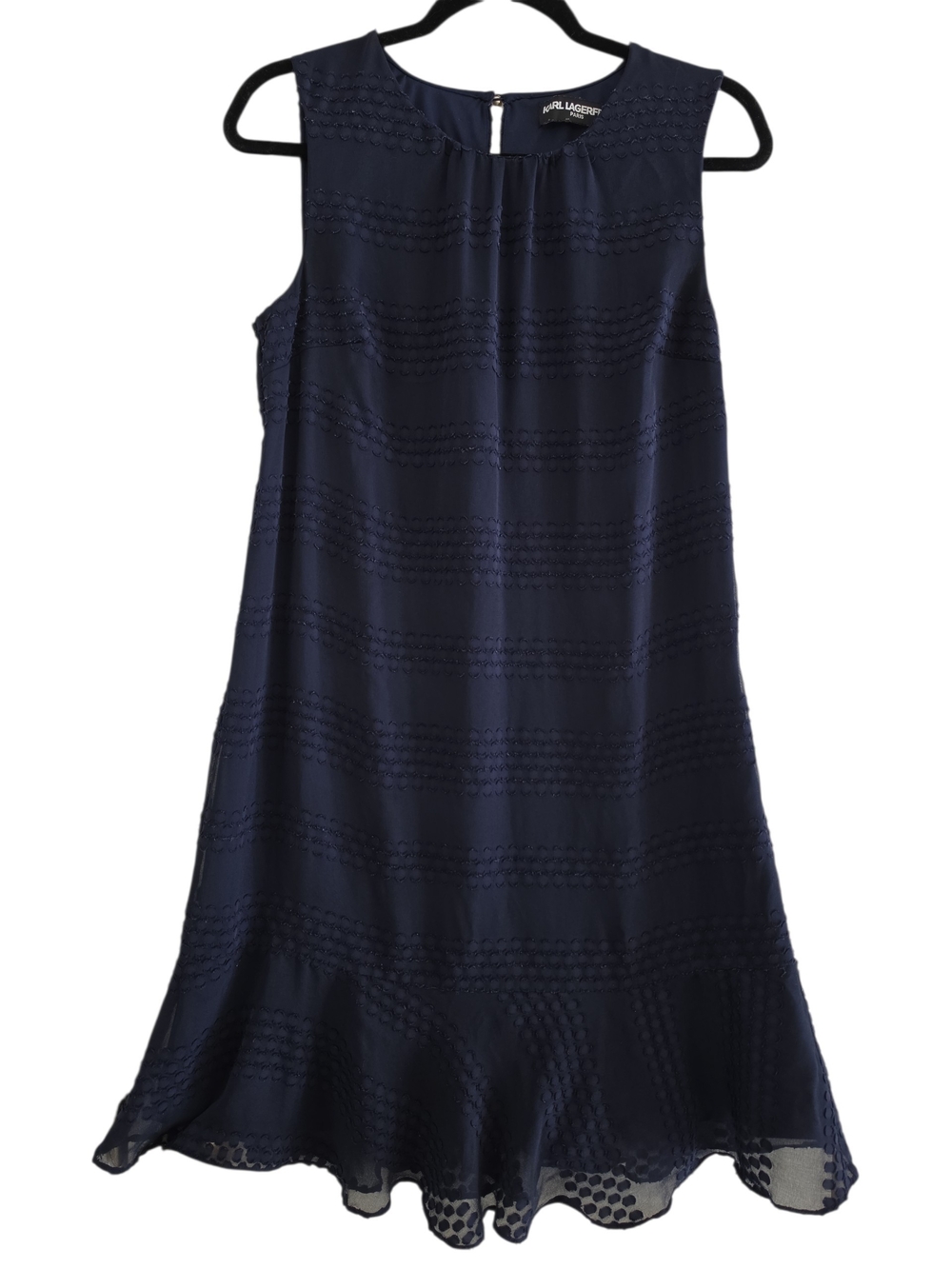 Karl Lagerfeld Navy Sleeveless A-Line Dress